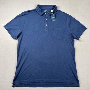 J Crew Shirt Mens XL Golf Polo Basic Navy Blue Knit‎ Preppy Classic Solid Beachy